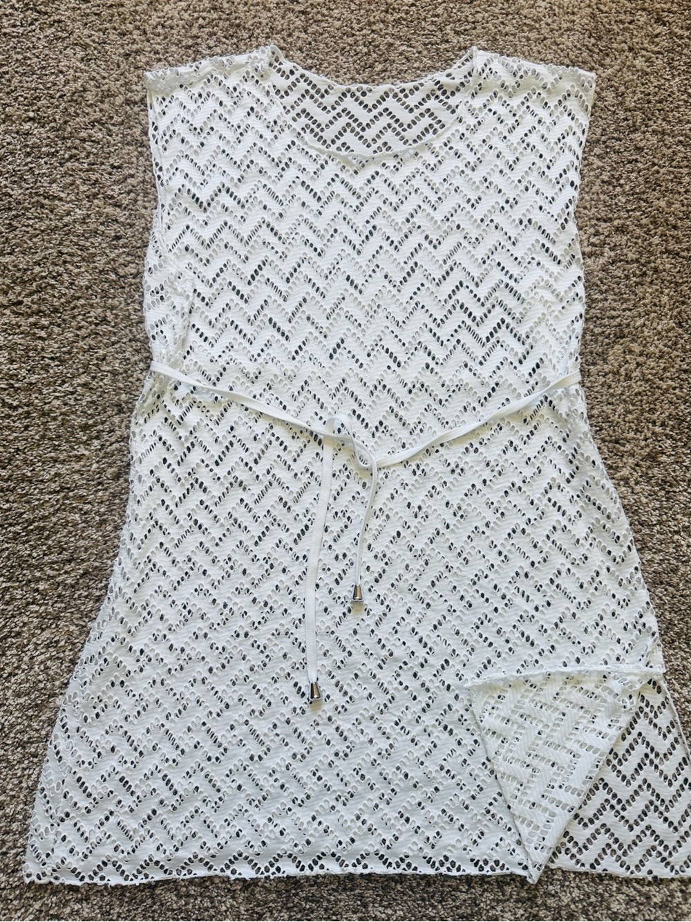 WHITE 👙 PULL-OVER SWIMSUIT👙 COVER-UP ONE SIZE  🌟EUC🌟